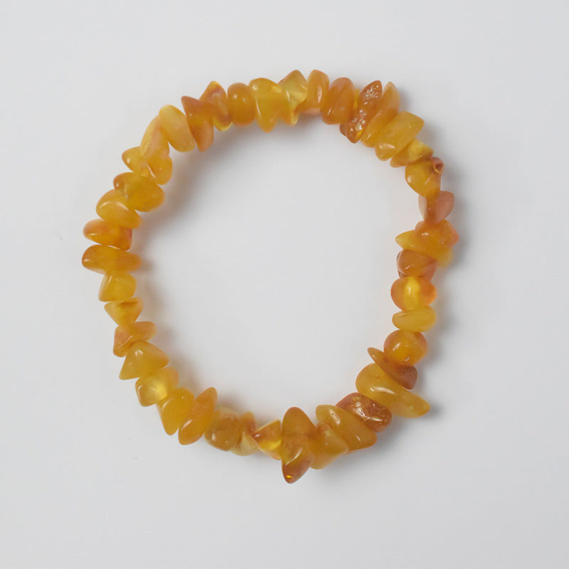 Natural Non-optimized Baltic Amber Beeswax Handstring Accompanioned Adult Handstring Raw Ore Stone All-match