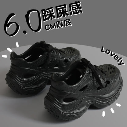 Thick-Soled Clogs for Women, Summer Sports and Leisure 2025 New Internet Celebrity Fashion Non-Slip Toe-Cap Sandals