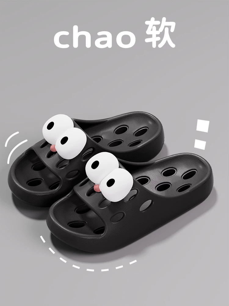 Bathroom Leaking Slippers for Women in Summer Indoor Home Use for Bathing Non-Slip Cut Out Quick-Drying Couple Non-Stinky Foot Sandals for Men