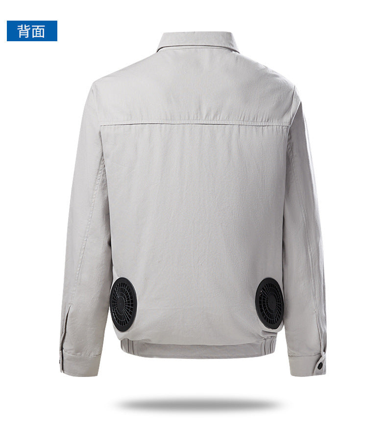 Air-Conditioned Clothing Men's Summer Outdoor Labor Protection Work Clothes Charging Refrigeration Welder High Temperature Heatstroke Prevention Cooling Fan Clothing