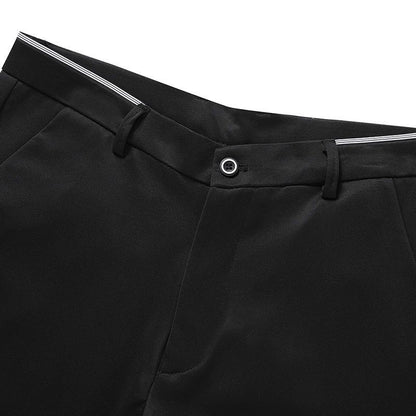 28-40 Summer New Men's Casual Pants Slim-fit Elastic Small Straight Korean Style Suit Pants Men's Pants