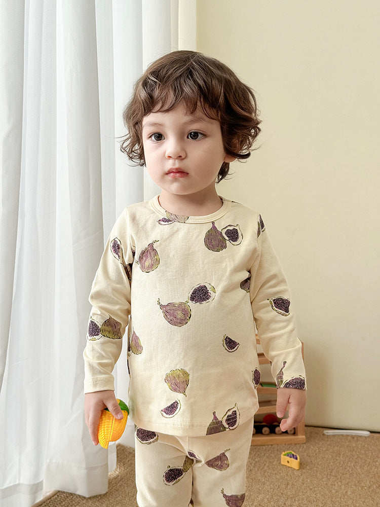 Children's Pajamas, Baby Autumn Clothes and Long Trousers, Kidsren's Home Clothes, Category a Pure Cotton Pajamas for Boys and Girls, Boys' Home Clothes