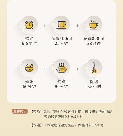 Multifunctional Health Cup Electric Stew Cup Small Mini Heating Water Cup Tea Boiling Pot Hot Milk Office Artifact