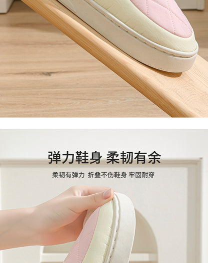 Winter Cotton Slippers for Men, Non-Slip, Wear-Resistant, Thickeneded, Lightweight, Outdoor Wear, Couple Style, Indoor Home, Warm Cartoon Cotton Slippers for Women