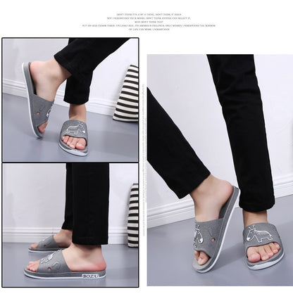 Summer Pvc Bathroom Slippers Home Cartoon Couple Slippers Indoor Cute Bath Non-Slip Sandals Women's Stall
