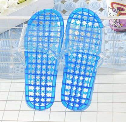 Couple Bathroom Slippers Men's Summer Non-slip Home Indoor Bathing Women's Sandals Thick Bottom Massage Leakage Home Shoes