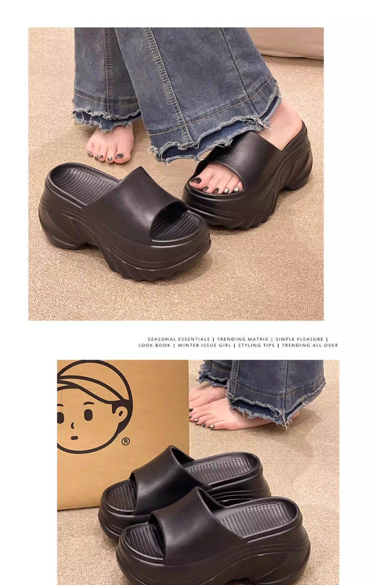 9CM height-increasing thick-soled slippers women's summer sandals EVA high-end non-slip non-smelly feet home wear wholesale