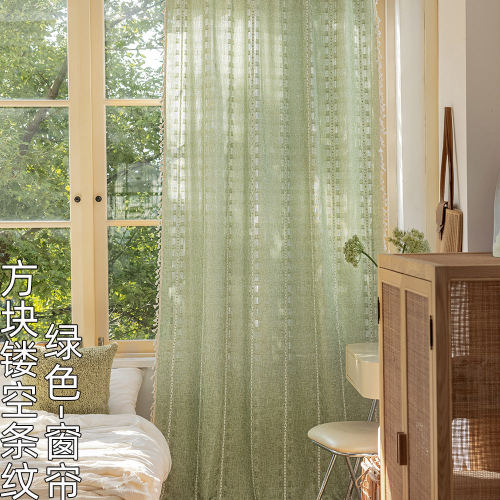 Cross-border hot new Nordic curtain multi-color bedroom living room half light dream atmosphere factory direct wholesale generation