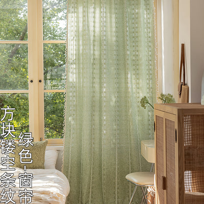 Cross-border hot new Nordic curtain multi-color bedroom living room half light dream atmosphere factory direct wholesale generation