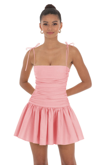 Amazon Hot Sling Women's dress 2024 European and American Summer Lace Pleated Short Dress Spice Girl