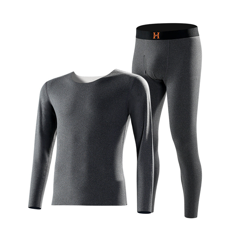 Fashion brand H seamless thermal underwear men's suit de AB surface double-sided velvet brushed men's autumn clothes long pants women's wholesale