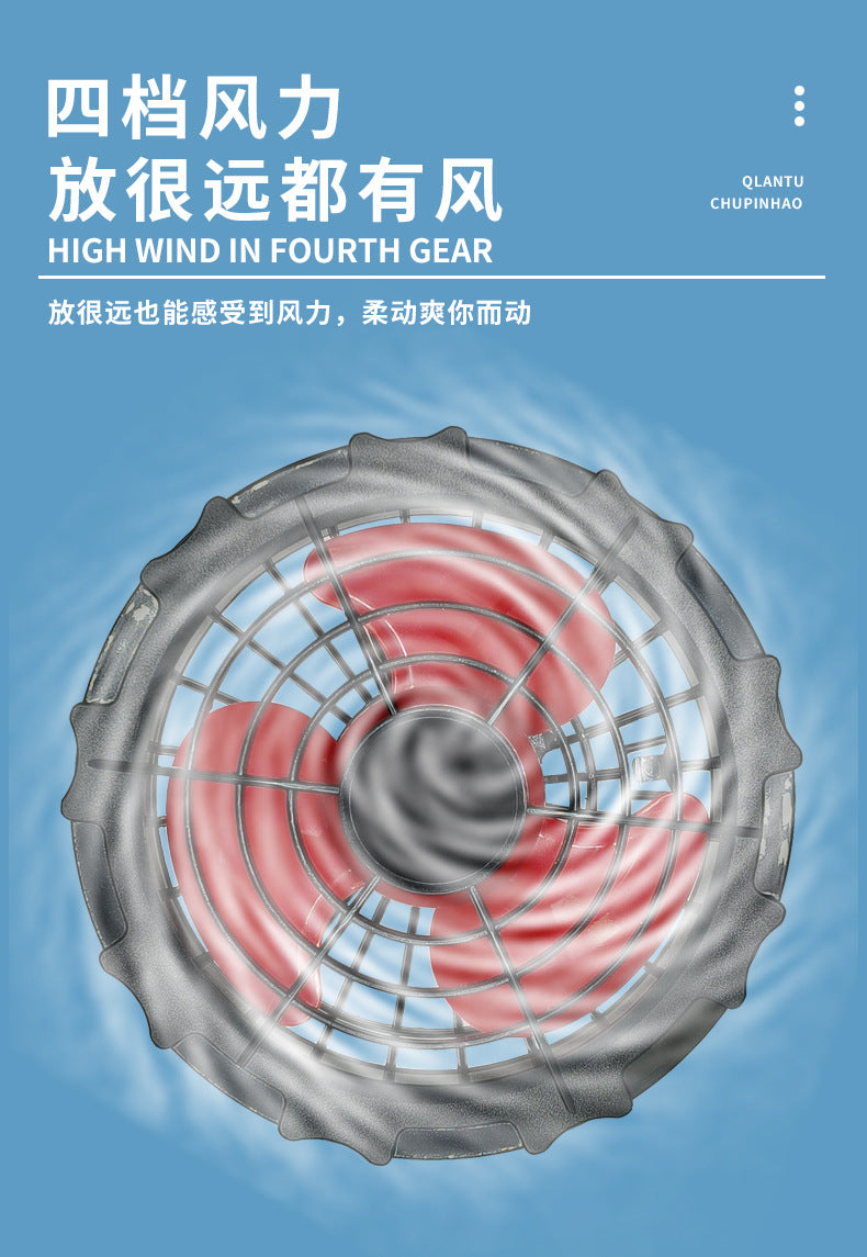 Cross-Border Cooling Air-Conditioning Clothing with Reflective Strips and Fan Cooling Clothing for Men and Women Labor Protection Summer Outdoor Work Clothes