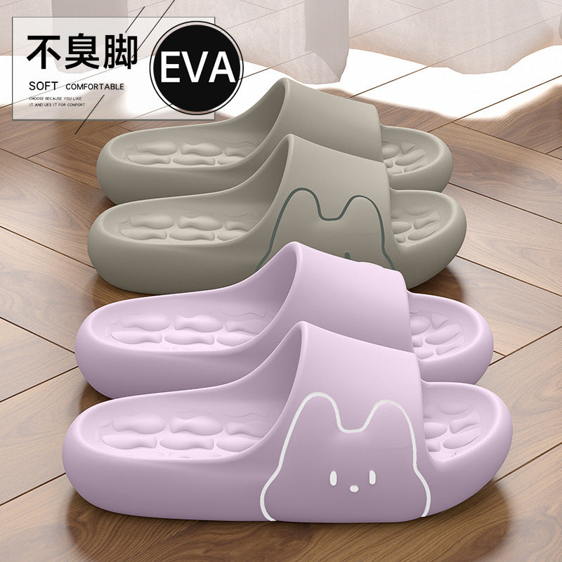 Cross-Border Online Sales Slippers for Men Summer 2025 New Indoor Home Non-Slip Silent Thick-Soled Cute Sandals for Women