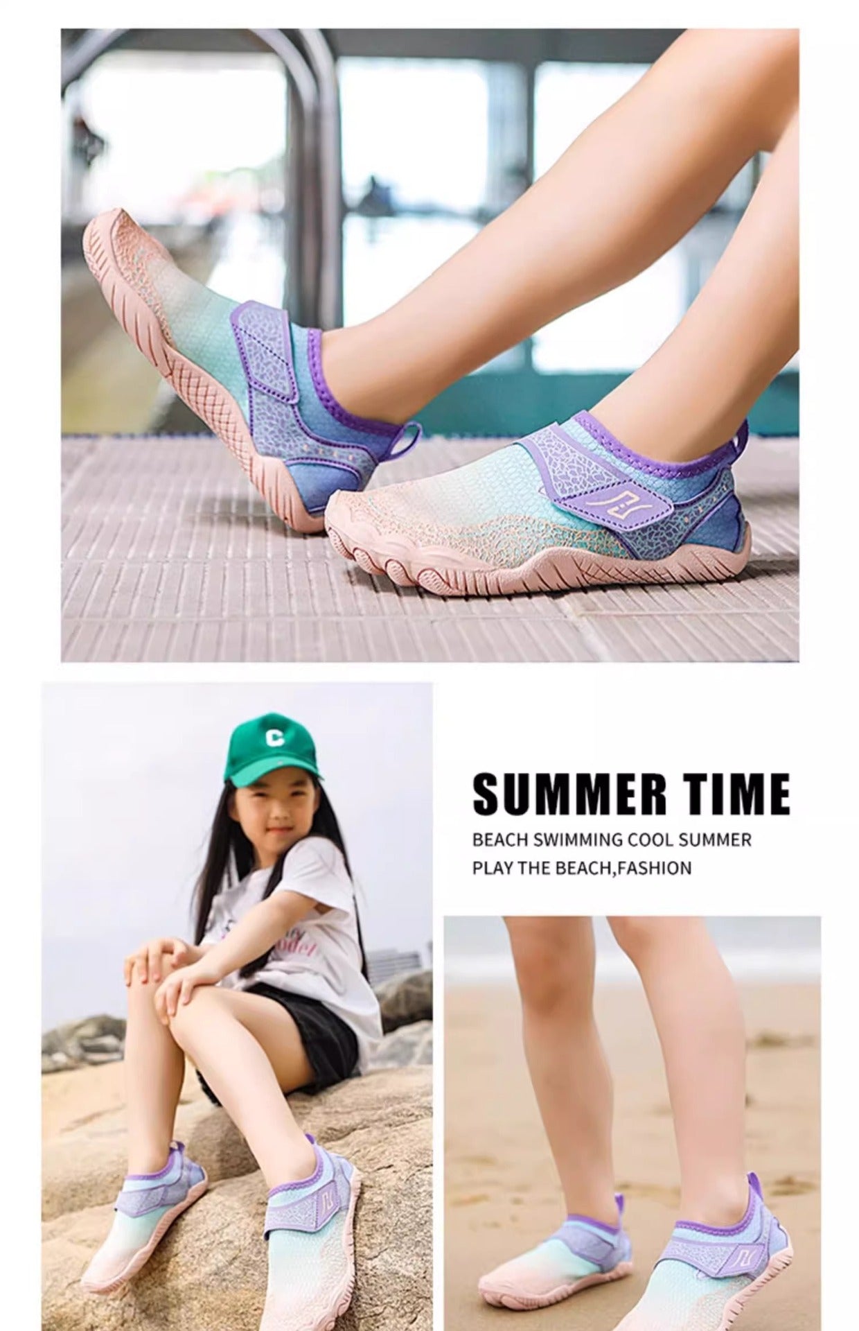 New beach shoes men's and women's anti-sand quick-drying sea-catching reef shoes seaside can be launched wading water-tracing non-slip fishing shoes