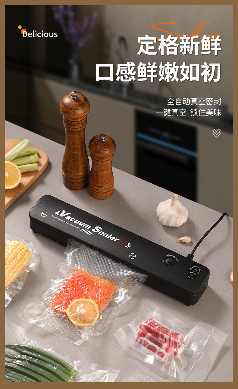 Vacuum sealing machine small household food packaging machine automatic sealing cooked food compression plastic sealing Preservation Machine