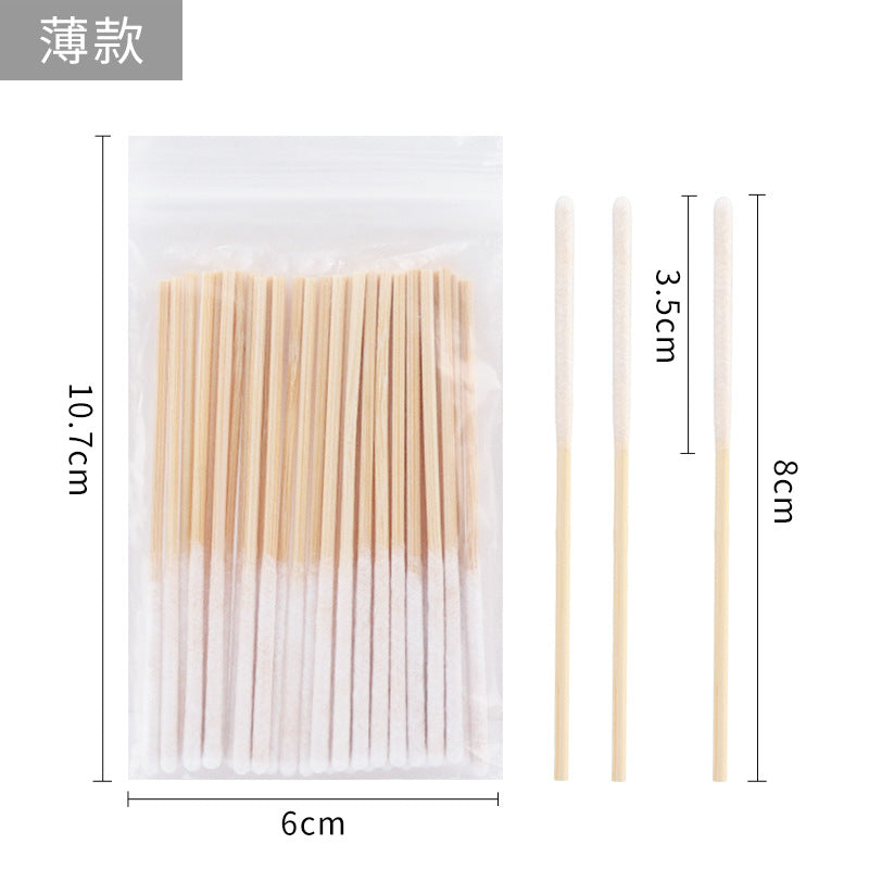 Wholesale Beauty Salon Bamboo Cotton Swabs for Removing Spots, Liquid Application, Ultra-Thin and Thickened Version, 30-Pack Beauty Tools