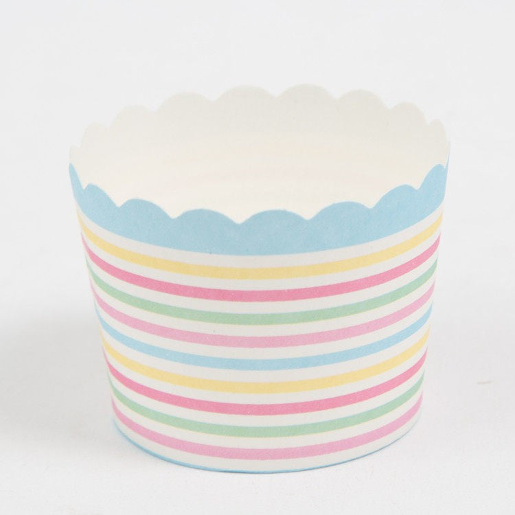 Small Cake Cuppers Mafen Cup High Temperature Baking Chiffon Small Cake Cup Disposable Cute Pattern Paper Cup 50