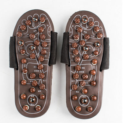 Rotating Acupuncture Foot Massage Slippers for Men, Home Use Foot Acupoint Massage, Acupressure Health Care Non-Slip Slippers