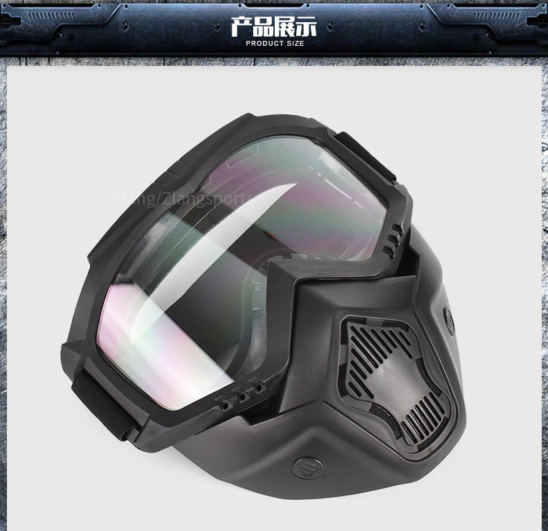 Zlang tactical mask outdoor riding cross-country skiing goggles mask lens 3mm outdoor CS protective equipment