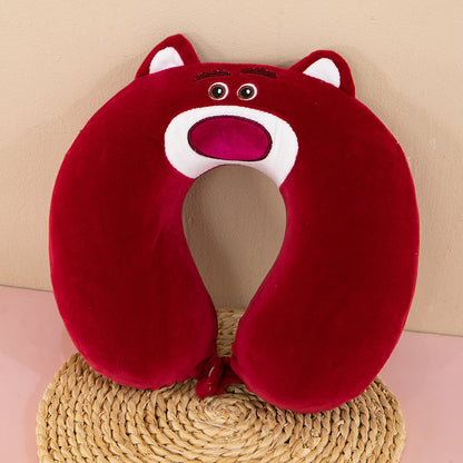 Neck Pillow Travel Memory Foam U-shaped Pillow Cartoon Gift Sponge Sleeping Neck Pillow Embroidery Slow Rebound Nap Pillow