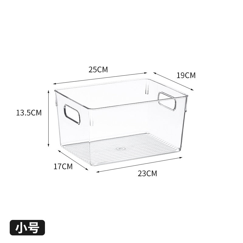 Multi-size Transparent Refrigerator Storage Box Snacks and Sundries Storage Box Cosmetic Finishing Multifunctional Transparent Superposable