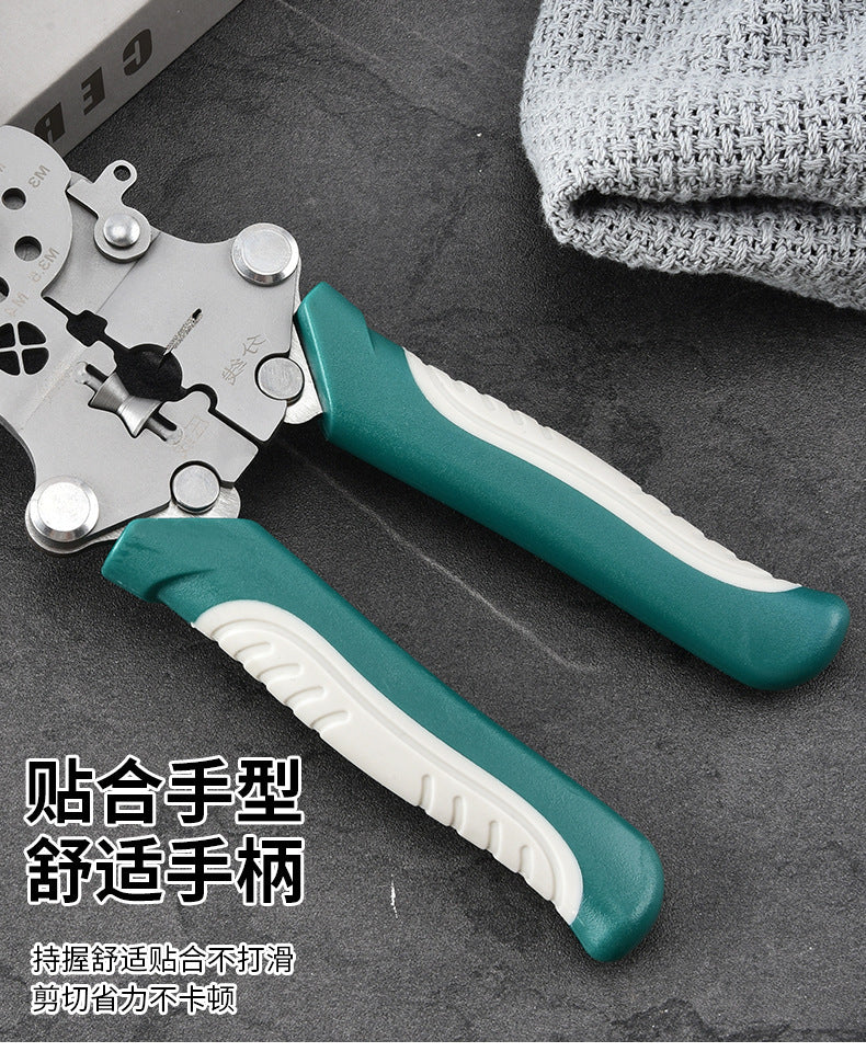 Foldable Wire Stripping Pliers Multifunctional Wire Stripping and Crimping Pliers Manufacturer Wholesale Industrial Grade Screwable Wire Stripping Pliers