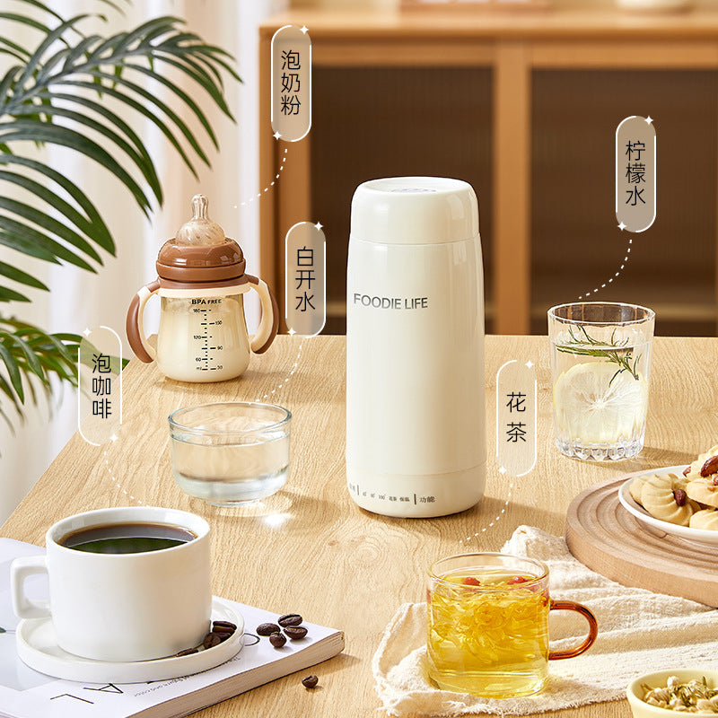 Portable Electric Water Cup Burning Water Cup Health Cup Travel Electric Stew Cup Small Burning Water Heating Thermos Gift Pack