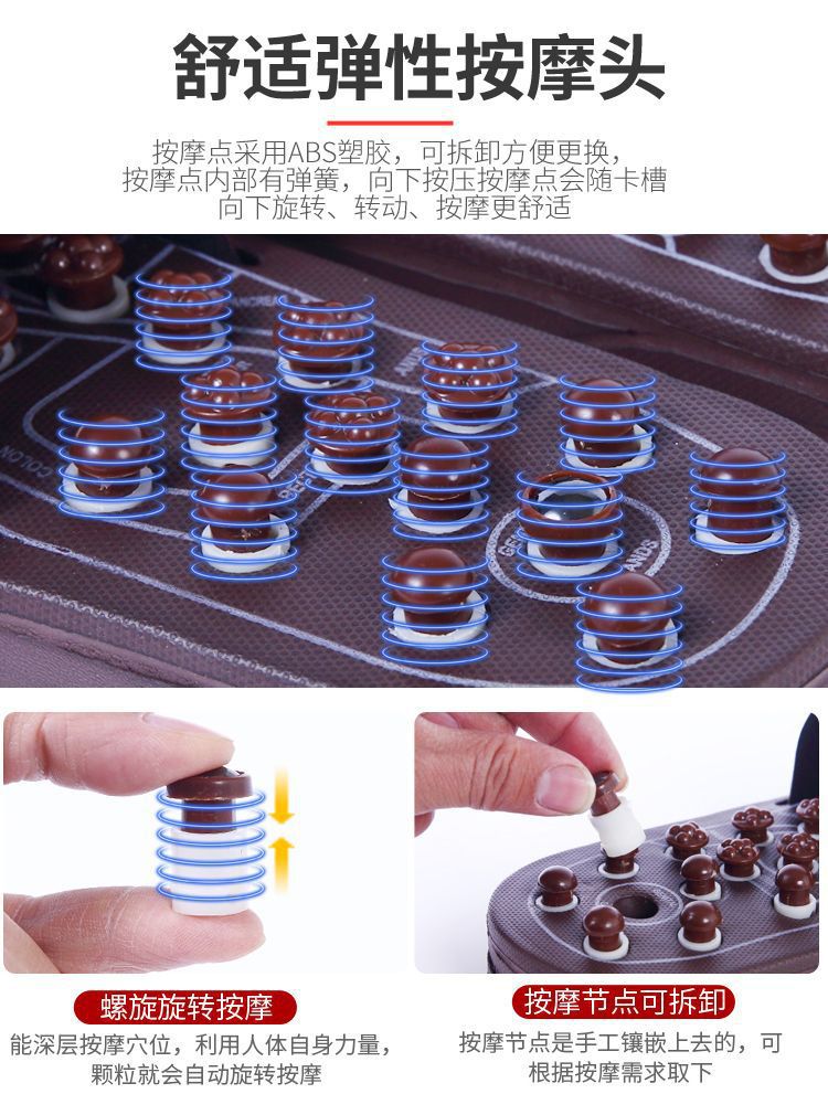 Rotating Acupuncture Foot Massage Slippers for Men, Home Use Foot Acupoint Massage, Acupressure Health Care Non-Slip Slippers