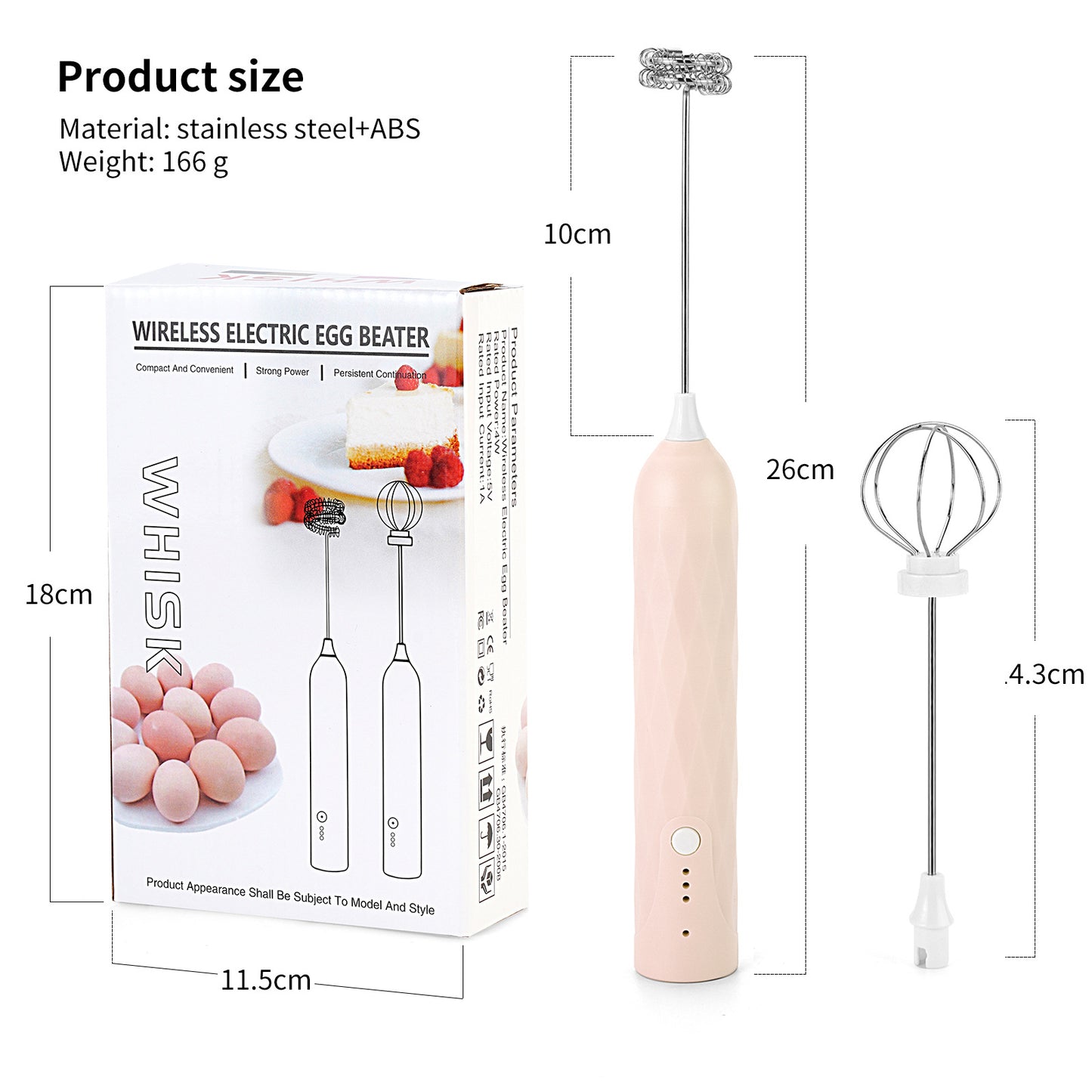 Carefully Selected Cross-Border Dual-Stick Milk Frother, Coffee Cream Mixer, Household Wireless Egg Beater, Baking Milk Frother