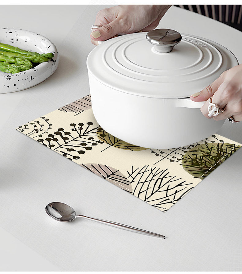 Amazon's Best-Selling Geometric Flower-Shaped Placemat New Holiday Linen Table Mat Home Kitchen Table Decoration Insulation Mat