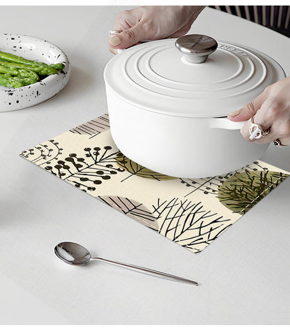 Amazon's Best-Selling Geometric Flower-Shaped Placemat New Holiday Linen Table Mat Home Kitchen Table Decoration Insulation Mat