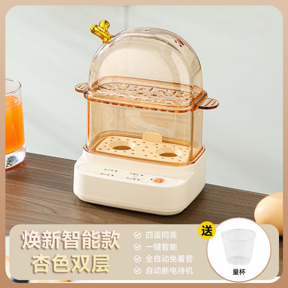 Mini Egg Boiler 2024 New Arrival Regular One-person Egg Steamer Automatic Power-off Household Small Smart