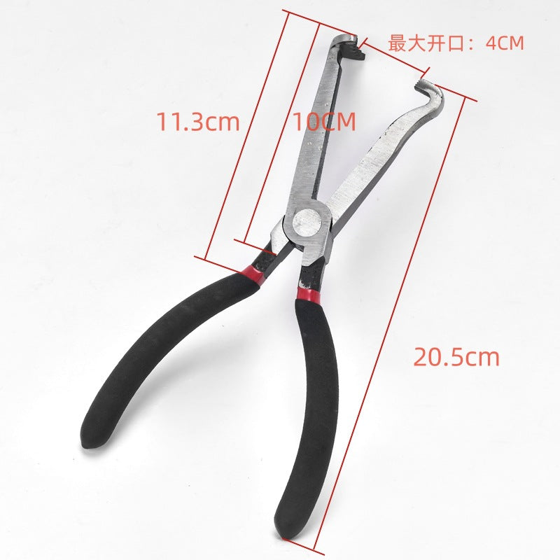 Red and black elbow 60 degree power-off pliers bolt pliers multi-purpose pliers car oil pipe separation harness pliers cross-border pliers