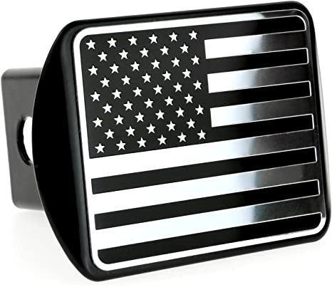 3D three-dimensional red national flag metal trailer hook dust plug car plug cover trailer square port plug American trailer cover