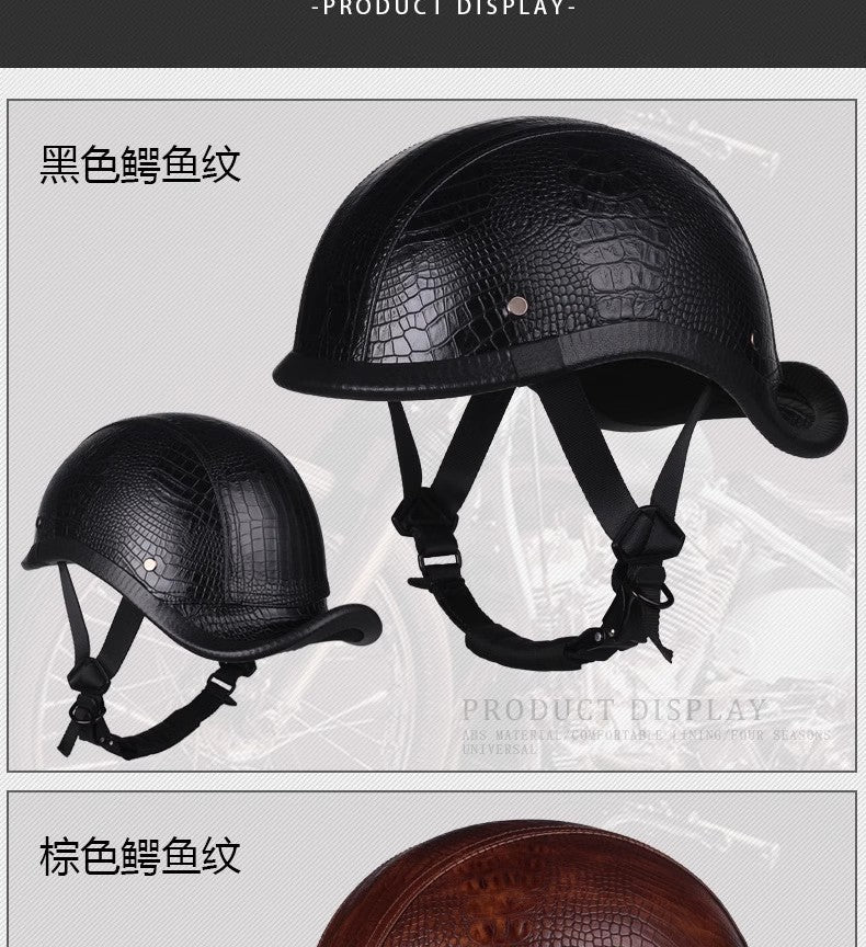 New National Standard 3C Retro Flip-Up Helmet for Women, Motorcycle Half-Helmet for Men, Electric Scooter Helmet, Cruiser Helmet for Riding