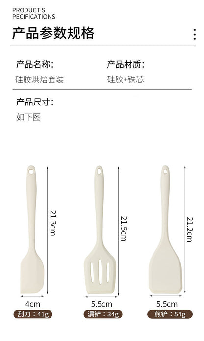 in stock Mini All-inclusive Silicone Kitchenware suit small size Silicone Soup Spoon Secret Shovel Household Non-stick Cookware for Children