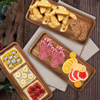 Acacia Wooden Tray Western Food Hotel Tray Tea Tray Fruit Plate Nut Plate Food Bread Tray Rectangular