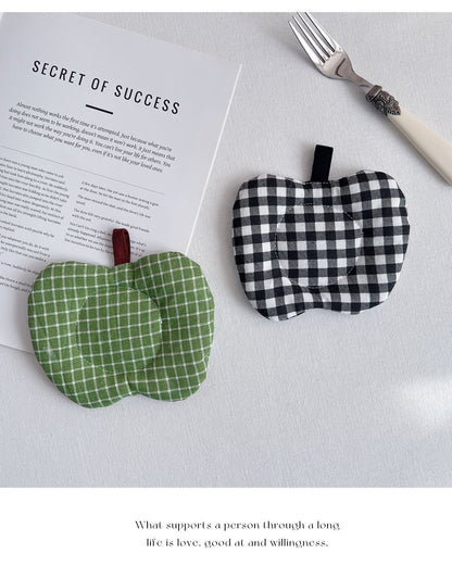 Meizuo Elements Korean-Style Ins-Style Apple Quilted Coasters Fabric Tea Coasters Cute Anti-Scalding Mats Factory Direct Sale