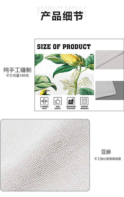 Cross-border new passion fruit table runner American Amazon linen living room coffee table dining table table mat decorative tea tablecloth