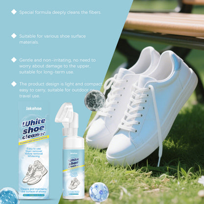Jakehoe White Shoe Mousse Care Agent - Care for Yellowing Marks on White Shoes, Protects Color and Does Not Damage the Shoe Surface