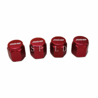 Automobile tire valve cap tire valve cap aluminum alloy explosion-proof valve core cover decorative cap 4 pieces