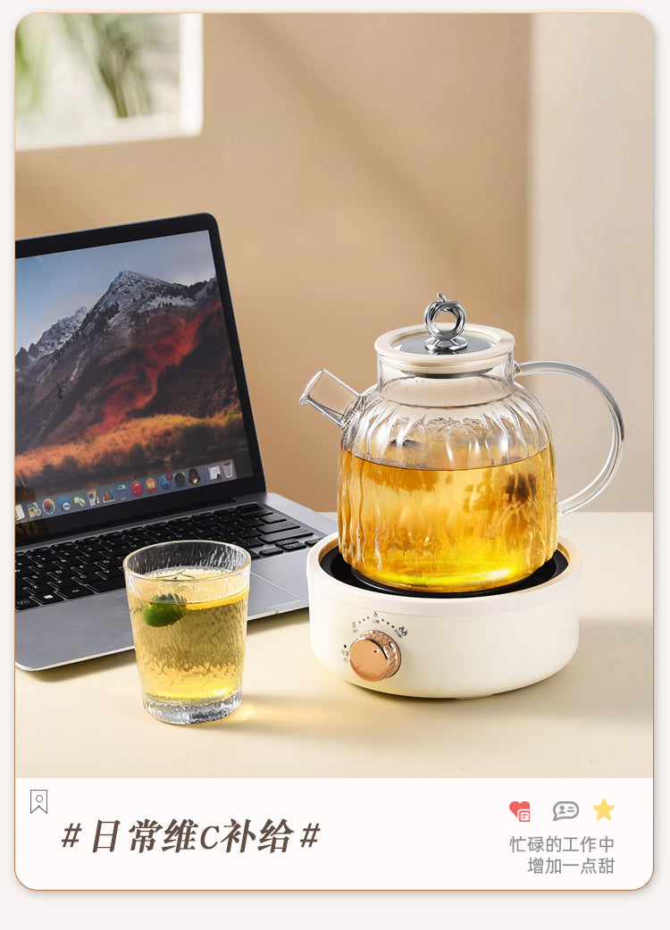 All-Glass Health Pot Multi-Functional Home Office New Insulated Tea Boiler Water Kettle Flower Teapot 110V