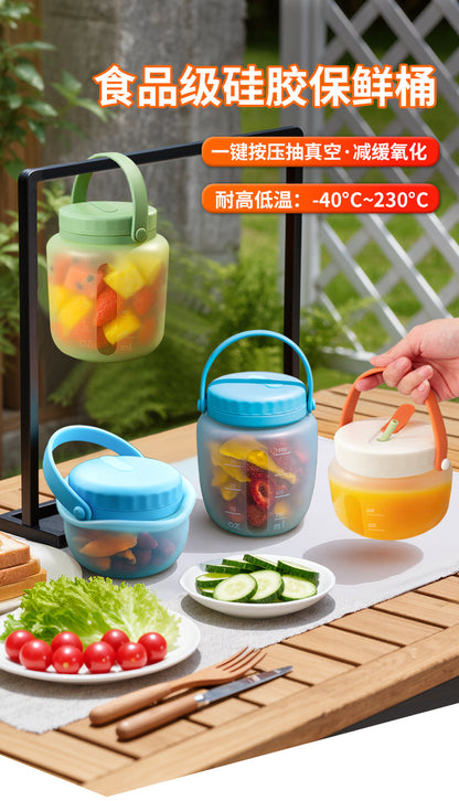 Platinum Silicone Fresh-Keeping Sealed Refrigerator Freezer Storage Kitchen Divided Storage Household Food Preservation Bag