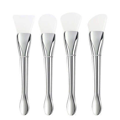 New Silver Rod silicone mask brush multifunctional beauty makeup brush ultra-thin flat head coating foundation brush mud film brush