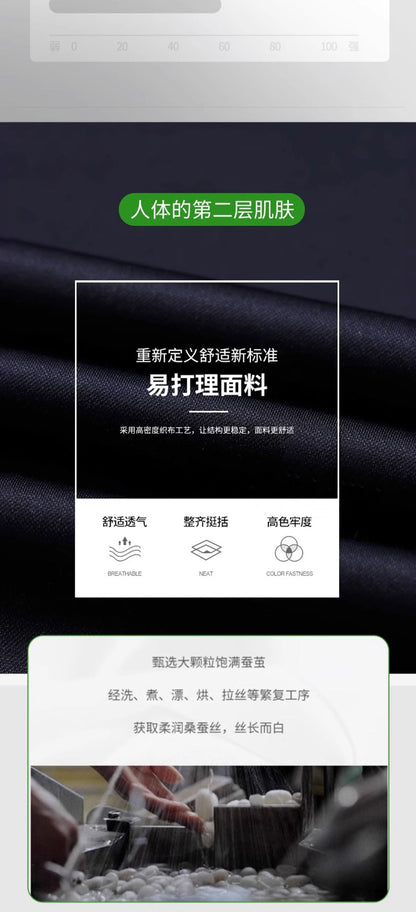 Wholesale Summer New Casual Pants Men's Thin Straight Loose Business Pants High Stretch Ice Silk Cold Pants