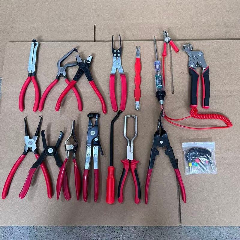 Red and black elbow 60 degree power-off pliers bolt pliers multi-purpose pliers car oil pipe separation harness pliers cross-border pliers