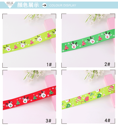 Cross-border Special Ribbon Wedding Christmas Packaging Ribbon Wholesale Exquisite Ribbon Gift Colorfulful Christmas Ribbon