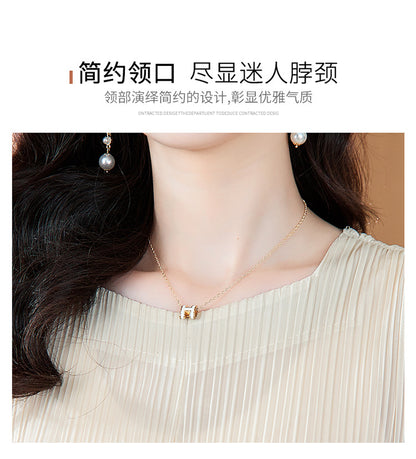 High-End Elegant Pleated Dress for Women, 2026 Summer New French Style Short-Sleeve Floral Dress
