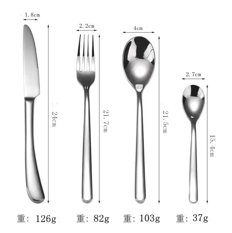3 04 months light steak knife fork spoon thickened stainless steel tableware western food knife fork spoon dessert spoon upscale hotel restaurant