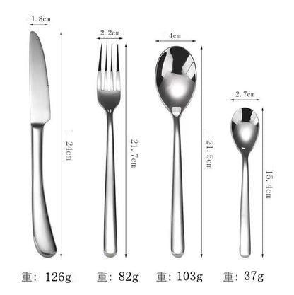 3 04 months light steak knife fork spoon thickened stainless steel tableware western food knife fork spoon dessert spoon upscale hotel restaurant